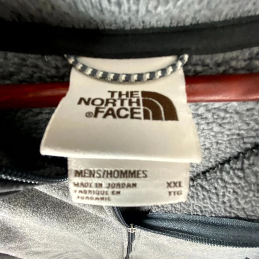 The North Face Fleece Jacket Men 2XL Gray Logo Gordon Lyons Long Sleeve Full Zip